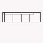 Sofá 5 plazas con lateral derecho abierto