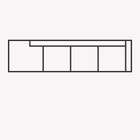 Sofá 5 plazas con lateral izquierda abierto