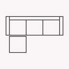 Sofá 4 plazas con Puf