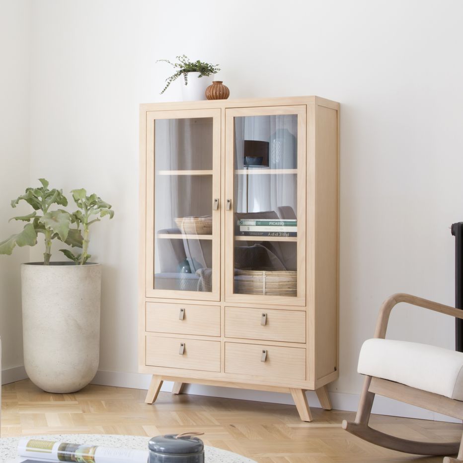 Mueble aparador para salón color madera natural