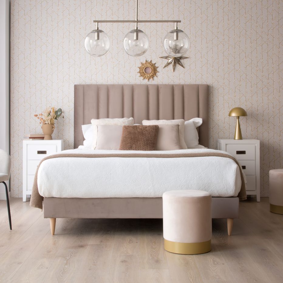 Cabezal tapizado Calíope  Adaptado para camas de 90 cm a 180 cm