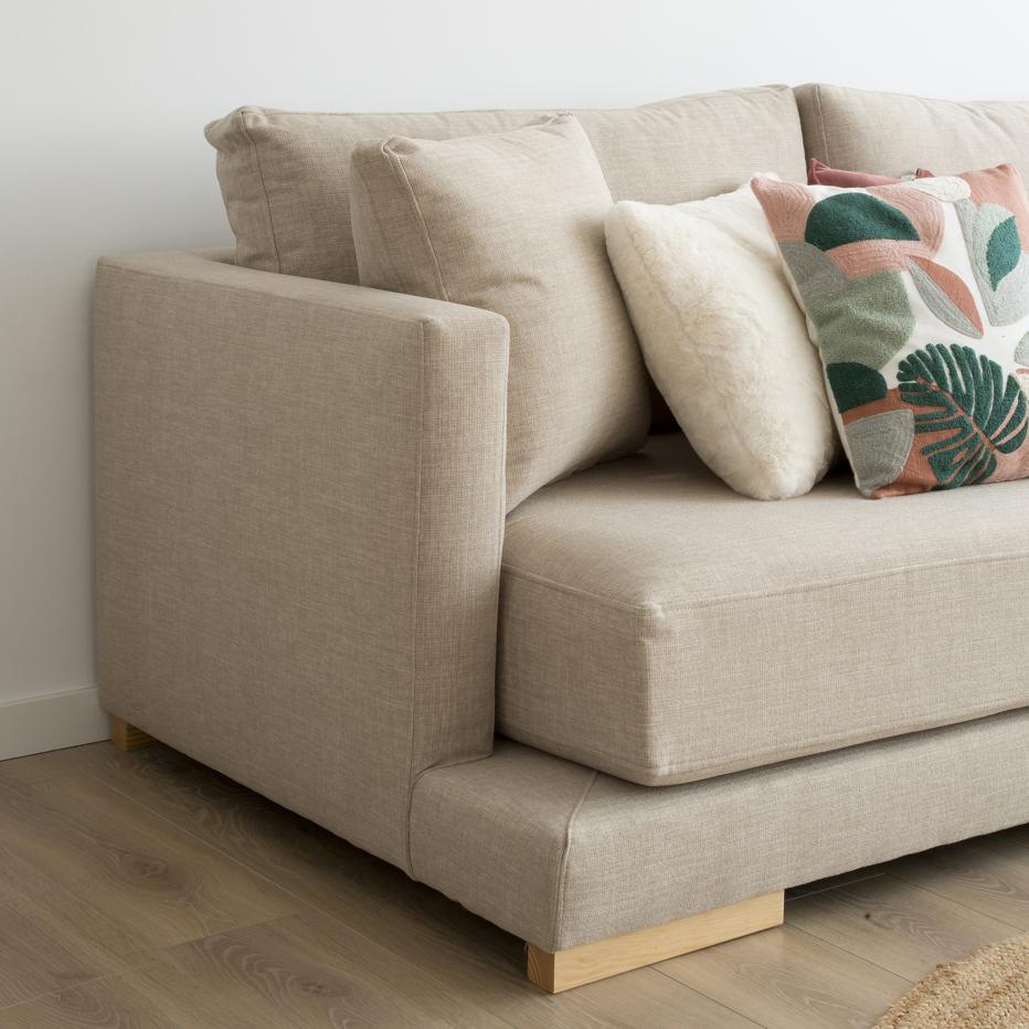 VIMLE sofá rinconera de 4 plazas, Gunnared beige - IKEA