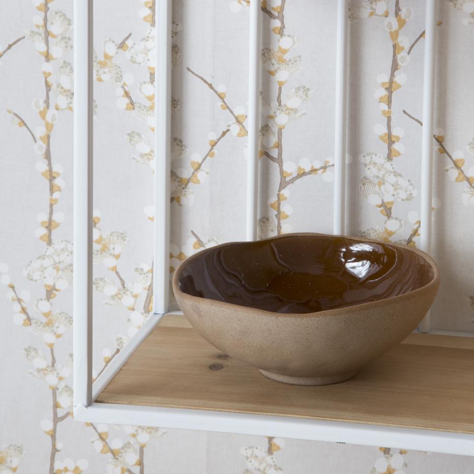 Shenan estantería de pared de madera y metal blanco | Banak
