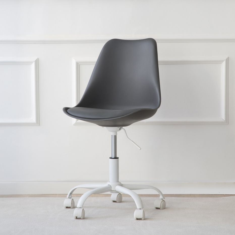Christie silla de escritorio de color gris con ruedas