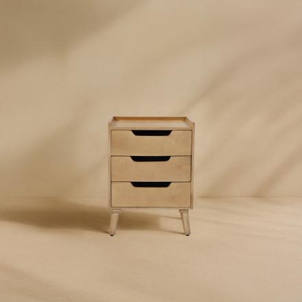 Doba mesita de noche de madera maciza