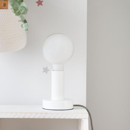 Lille lampe table blanc-câble anthracite
