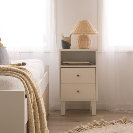 Ceilan white bedside table
