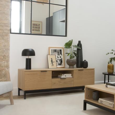 Coimbra meuble tv en bois et métal