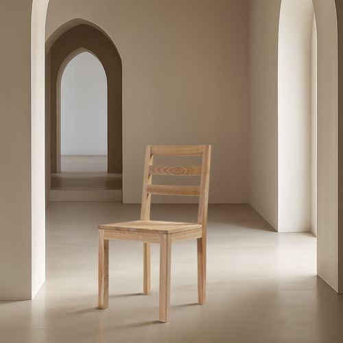 Liona silla de madera maciza de hevea
