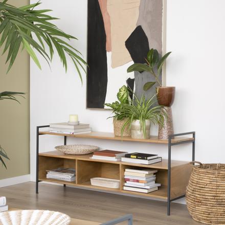 Eifel meuble tv en bois de manguier et métal