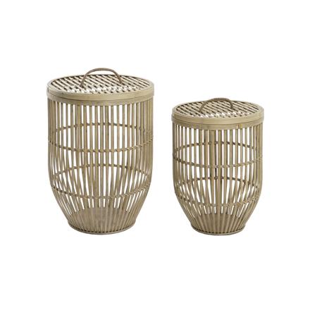 Xaska conjunto de 2 cestos de bambu