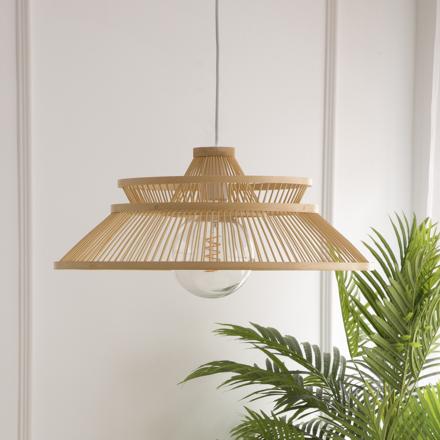 Panna lampada a soffitto in bambù naturale