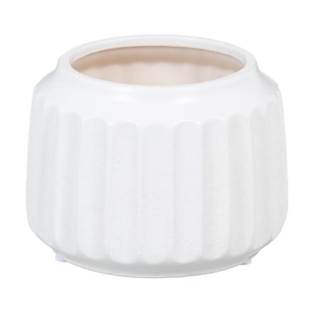 Manu jarrón de cerámica blanco