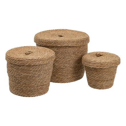 Kokas ensemble de 3 boîtes en fibre naturelle