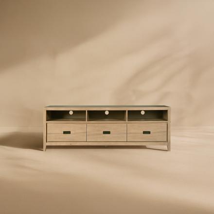 Kehra mueble tv de madera maciza de acacia