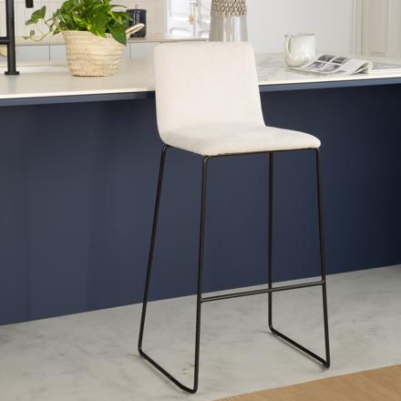 Blues black bar stool