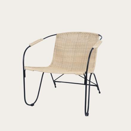 Hana fauteuil en rotin naturel et métal