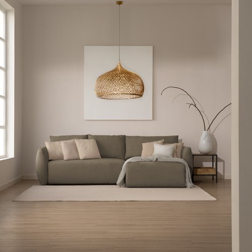 Lagos sofá cama con chaise longue reversible 3 plazas verde
