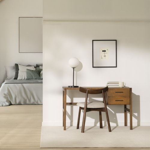 Lipe escritorio de madera maciza de araucaria con cajones