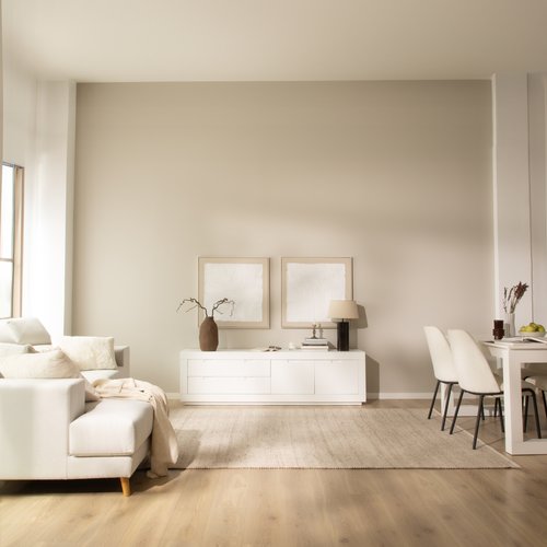 Sisal tv-meubel van gelakt hout in wit 200 cm