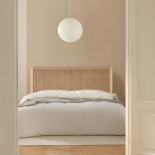 Siaya cabecero de madera maciza de mango y cuerda para cama de 150 y 160