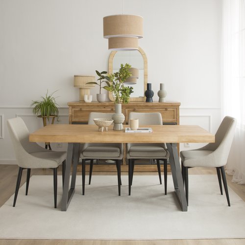 Amaia mesa comedor 180 cm rectangular de madera