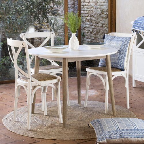 Kaokao mesa redonda 105d blanco/topo