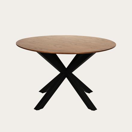 Bridger mesa de comedor redonda de madera y metal