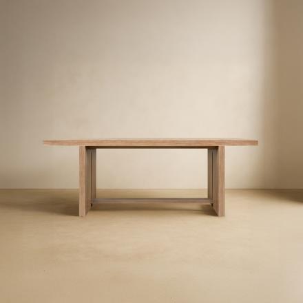 Singra mesa de comedor rectangular de madera