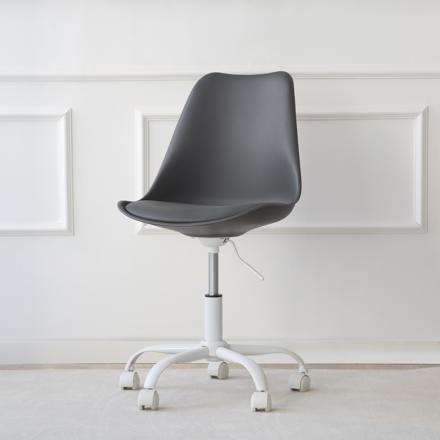 Christie grey desk chair with wheels