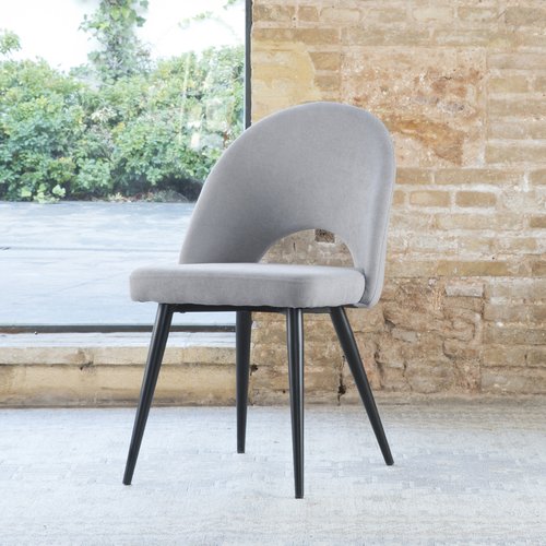 Onna silla tapizada gris
